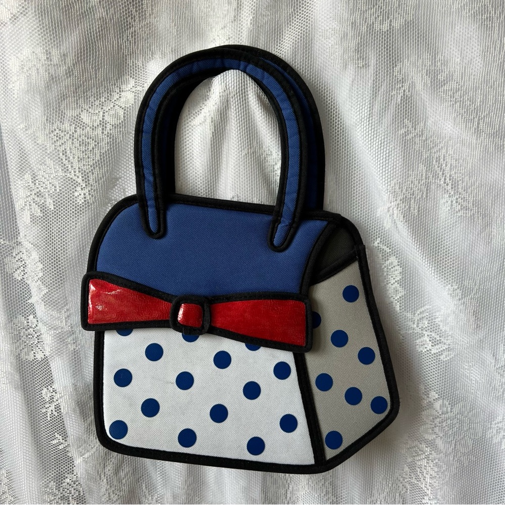 Jump From Paper Bow Polkadot Bag